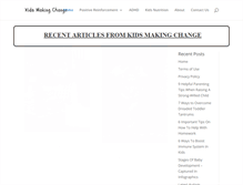 Tablet Screenshot of kidsmakingchange.com